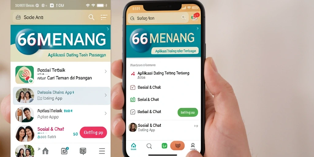 Tampilan antarmuka aplikasi Dating yang sederhana dan menarik.