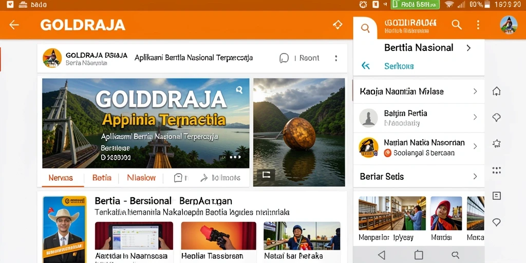 Tampilan antarmuka GOLDRAJA yang sederhana dan informatif.