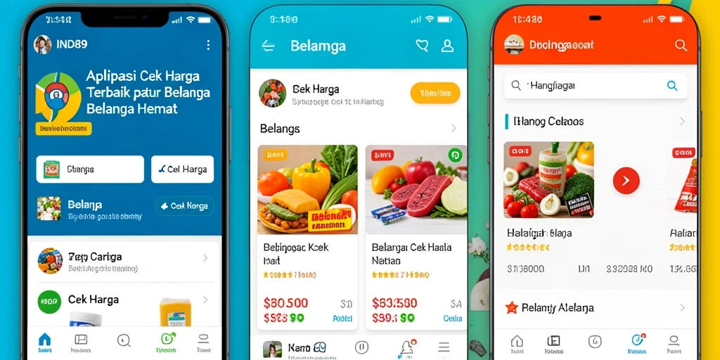 Tampilan antarmuka aplikasi IND89 yang memudahkan cek harga.