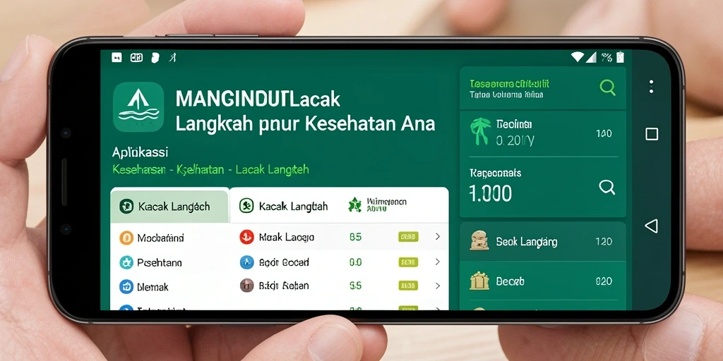 Tampilan antarmuka MANCINGDUIT dengan fitur Lacak Langkah yang interaktif.