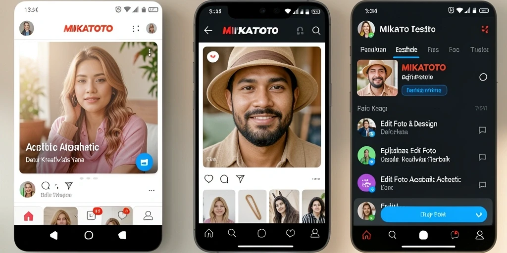 Tampilan antarmuka MIKATOTO yang user-friendly untuk editing foto aesthetic.