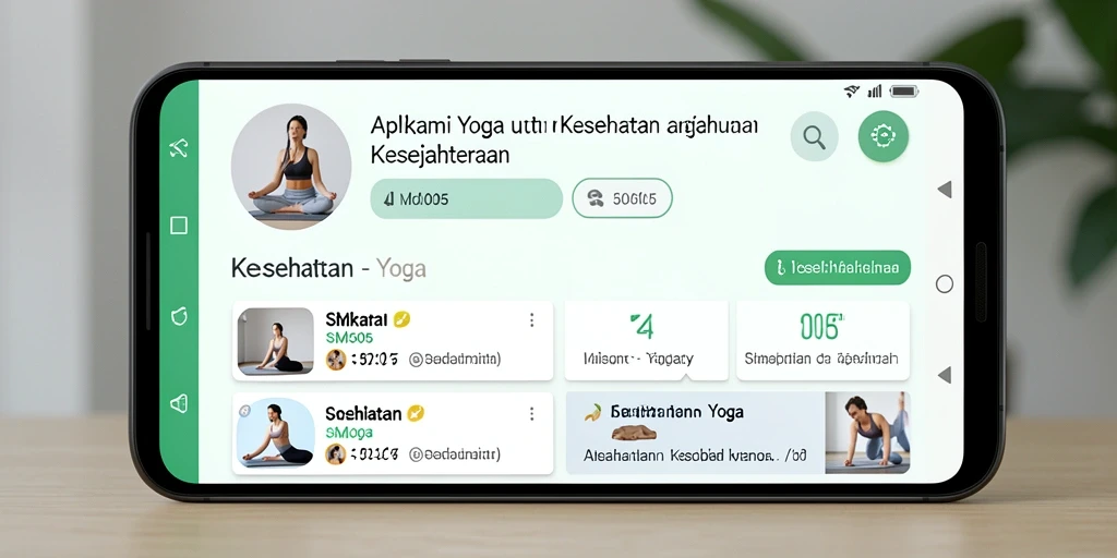 Tampilan antarmuka SM605 yang intuitif dan mudah digunakan untuk latihan Yoga.